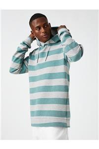 هودی مردانه پاییزه سبز راه راه کوتون Koton (ساخت ترکیه)