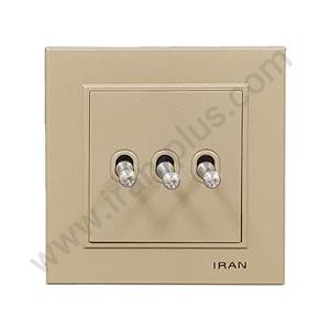 کلید کلاسیک سه پل مدل برلیان رنگی بژ