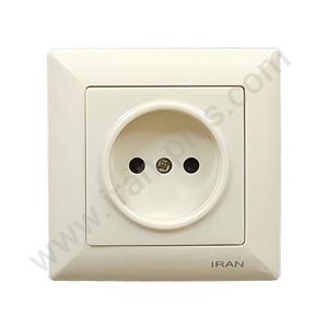 پریز برق ساده محافظ دار مدل الیزه کرم