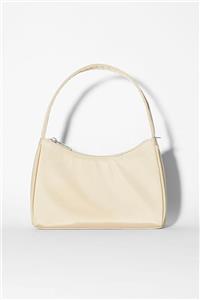 کیف رو دوشی پارچه ای و دسته دار رنگ بژ برشکا Bershka (ساخت اسپانیا)