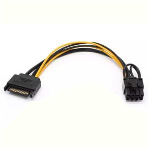 کابل تبدیل برق به 8 پین و 6 پین ساتا مدل NETPIL-7011 طول 20 سانتی متر
