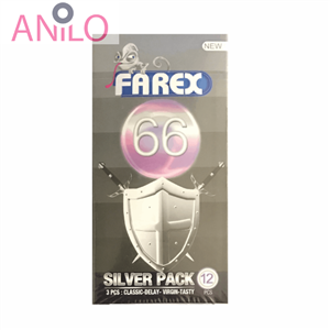 کاندوم فارکس مدل Silver بسته 12 عددی farex silver condoms 12 pcs