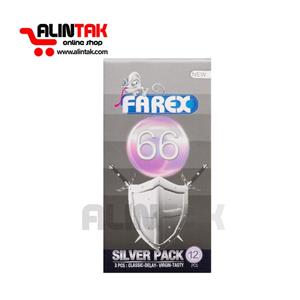 کاندوم فارکس مدل Silver بسته 12 عددی farex silver condoms 12 pcs