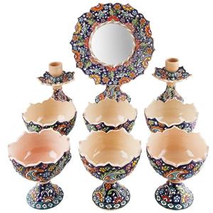 مجموعه ظروف هفت سین سفالی گالری هیراد کد 79067 مجموعه نه عددی