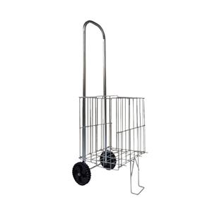 چرخ خرید فلزی تاشو با روکش کروم کد 067