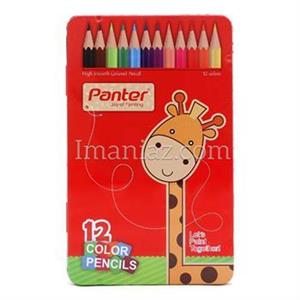 مداد رنگی پنتر 12 رنگ فلزی کد MCP101-12  12رنگ 
