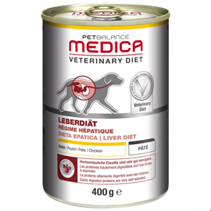 غذا مرطوب سگ با رژیم غذایی کبد مدیکا آلمان PetBalance Medica Leberdiät 6x400g Huhn 