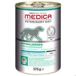 غذا مرطوب سگ با ماهی قزل آلا و سیب زمینی مدیکا آلمان PetBalance Medica Hypoallergen 6x375g Lachs Kartoffeln 