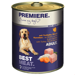 غذا مرطوب سگ بزرگسال پریمیر آلمان PREMIERE Best Meat Adult 6x800g Truthahn- Reis - Karotten
