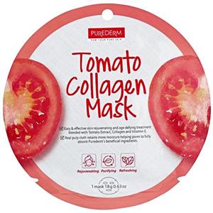 ماسک نقابی پیوردرم مدل Tomato Purederm Tomato Collagen Face Mask