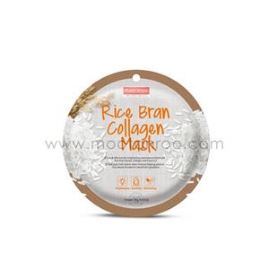ماسک نقابی پیوردرم مدل Rice Bran حجم 18 گرم Purederm Rice Bran Collagen Face Mask