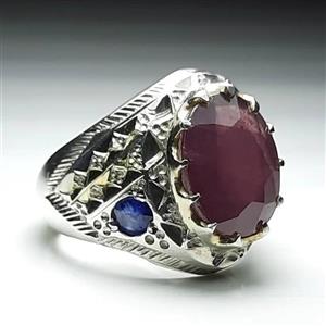 انگشتر نقره دستساز یاقوت سرخ افریقا