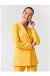 کت بلیزر تک دکمه زنانه زرد کوتون Koton (ساخت ترکیه)