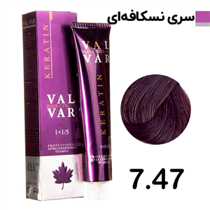 رنگ مو وال وار قهوه ای نسکافه ای تیره سری نسکافه ای شماره 7.47
