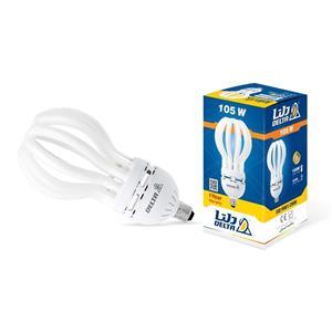 لامپ کم مصرف 105 وات دلتا مدل لوتوس پایه E27 به همراه لامپ 11 وات کم مصرف Delta 105W CFL Lotus Lamp E27