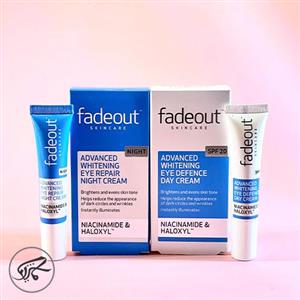 پک دوتایی کرم ادونس روشن کننده دور چشم شب و روز فیداوت Fadeout Advanced Whitening Eye Defence Night And Day Cream