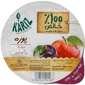 دسر پوره سیب و آلو قرمز کاریز 100 گرمی