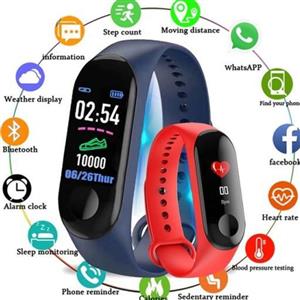 ساعت هوشمند مچ بند سلامتی مدل شیامی mi3 های کپی  غیر سیم کارت خور