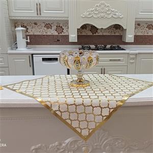 رومیزی مربع تک مخمل ترکیبی جدید