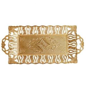سینی برنجی مدل رولت برند زارا گیفت بسته یک عددی دورنگ: طلایی، نقره‌ای