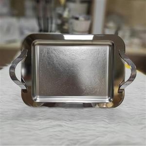 سینی  استیل دسته دار مدل مستطیل آهنربا نگیر