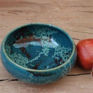 کاسه سالادخوری بزرگ  سفالی با لعاب قلیایی بی ضرر  ( یک عدد )