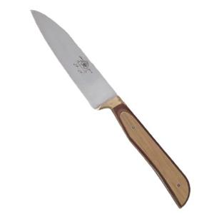 چاقو دم‌‌دستی آشپزخانه (سایز یک) برند فلاحی زنجان با تیغه استیل فولاد و دسته چوب رنگ کرم