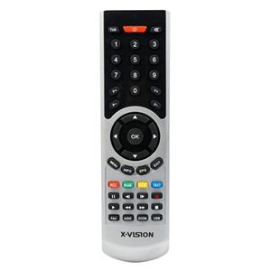 کنترل گیرنده دیجیتال ایکس ویژن X VISION مدل فلش دار نقره ای