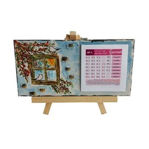 تقویم رومیزی دستساز 1401 آمینا طرح پنجره زندگی