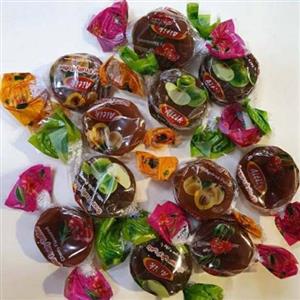 تافی ترش طعم دار میوه ای ژوبین (300گرمی) کارون