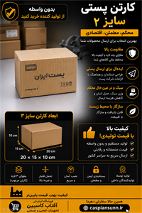 بسته 25 عددی سایز دو 2 کارتن پستی با هزینه ارسال عالی
