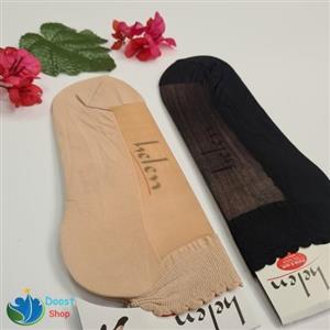 جوراب قایقی آهنی هلن (پک 6 تایی دو رنگ مشکی و کرم)