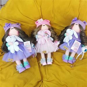 عروسک روسی استار 1 (star1) مناسب جهت هدیه دا در قد 35 سانت در رنگبندی صورتی طوسی