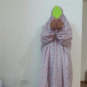 چادر نماز جلو بسته آستین دار قد160 مدل مطهره جنس تترون درجه یک بروجرد