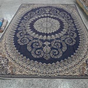 روفرشی ابریشم ستاره زرین یزد سرمه ای 6 متری