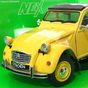 ماکت ماشین فلزی سیترون 2CV ژیان زرد بزرگ ویلی WELLY اسباب بازی در تهران ماکت