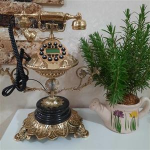 تلفن پایه سنگی برنزی آی دی کالردار