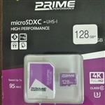 کارت حافظه microSDXC پرایم کلاس 10 استاندارد UHS-I U3 سرعت 95MBps همراه با آداپتور SD ظرفیت 128 گیگابایت