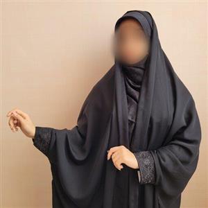 چادر دانشجویی  مچ دار زنانه جنس کرپ کریستال