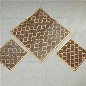 رومیزی مخمل چرمی سه تکه مربع مدل مراکشی در رنگ بندی مختلف