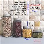 بانکه شیشه ای 6 ضلعی درب کانتینری سایز 3 (کارتن 30 عددی )