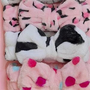 هدبند خال خالی حوله ای