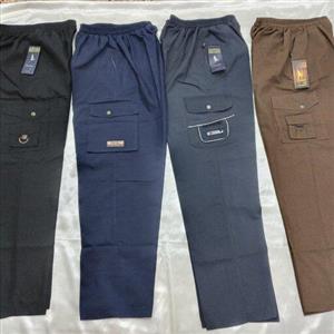 شلوار  مردانه راحتی ساجی  4جیبه جنس نخی سایز ایکس لارج تا 3ایکس لارج موجود است