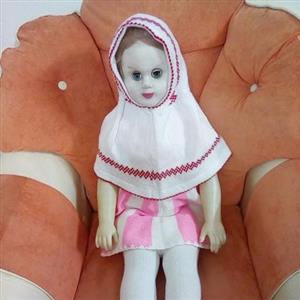 27 -  مغنعه کلاه دار  کودک  سایز 2 سال