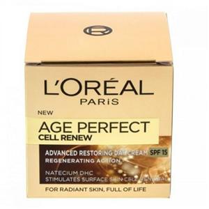 کرم روز پیشرفته گلد لورآل،ضد چروک حجم 50 میلی لیتر،کرم ضدچروک ایج پرفکت لورآل،کرم جوانساز لورآل،کرم ابرسان روز ایج لورآل