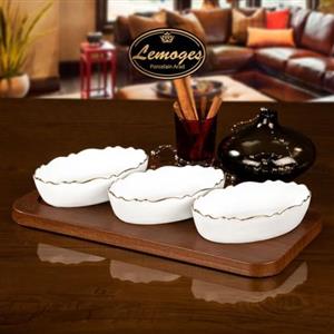 اردوخوری زیرچوب بیضی لمون (اردو خوری _ مزه خوری _ اردوخوری لب طلا _ ترشی خوری _ چینی مقصود) 