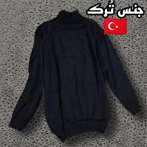پلیور  مردانه یقه گرد 5 سانتی رنگ مشکی + 