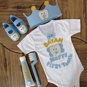 لباس دندونی پسرانه ست 3 تیکه