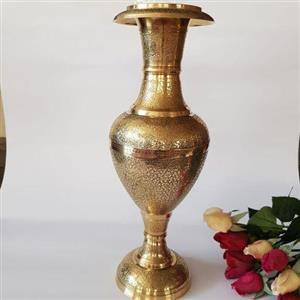 گلدان برنزی طاووسی هندی قلمکاری دکوری سالنی 40 سانت  