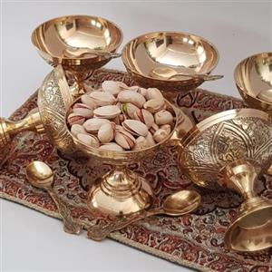 پیاله ست آجیل خوری بستنی خوری با قاشق طرح خاص یلدا جهیزیه وارداتی 